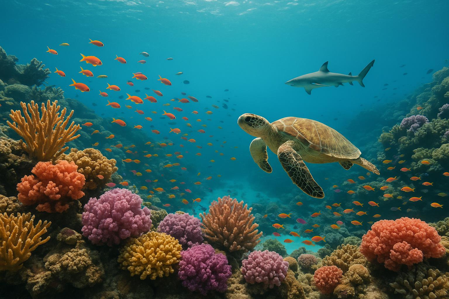 Check out the great barrier reef.