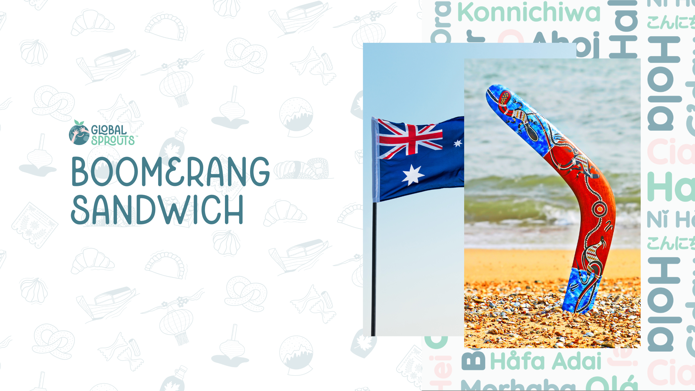 Create and color a boomerang sandwich with Global Sprouts
