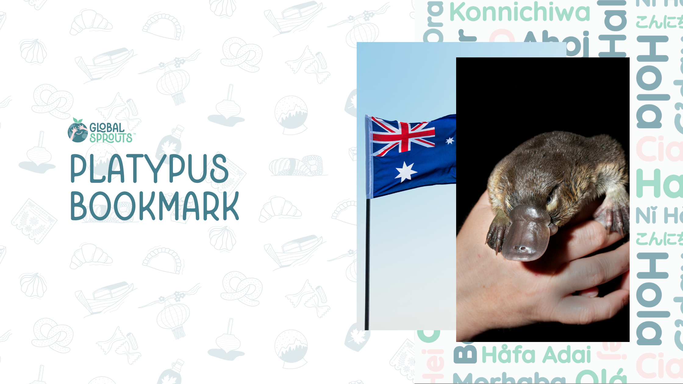 Make a platypus bookmark with Global Sprouts