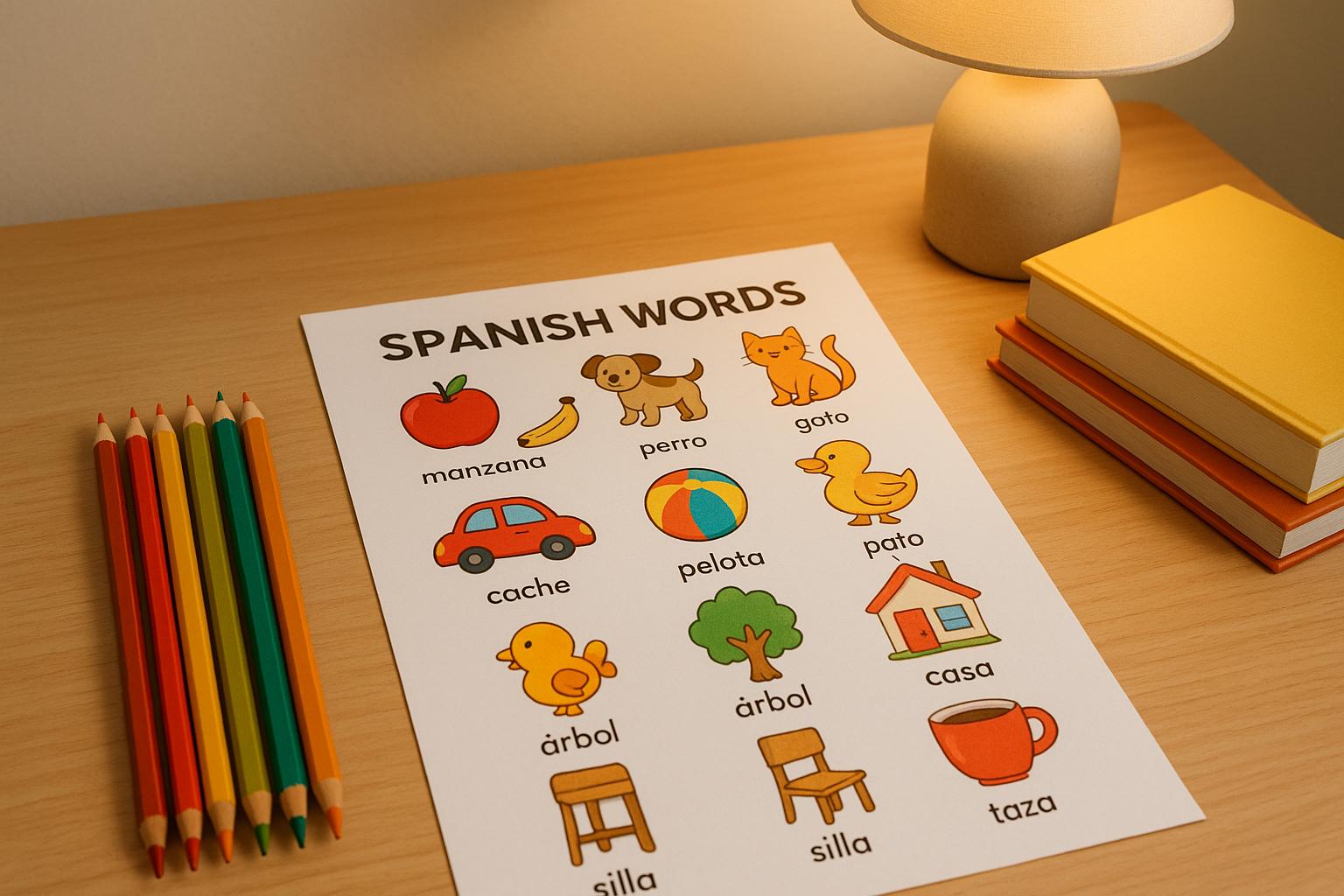 Spanish Words Worksheet Lead Magnet