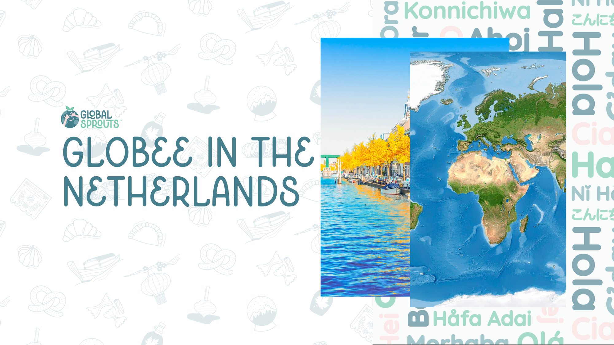 Globee Travels to the Netherlands Coloring Page