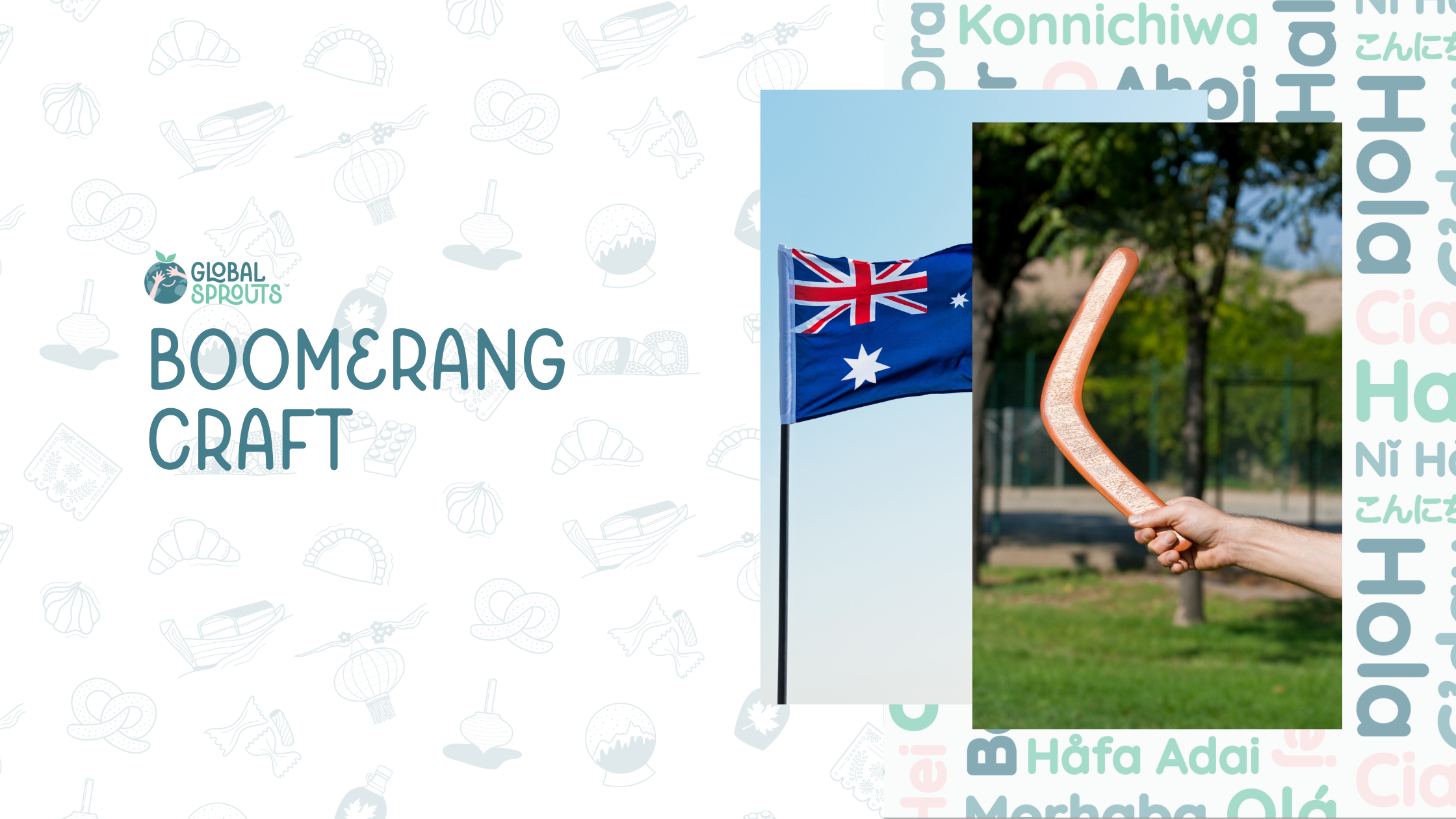 Make a boomerang craft with Global Sprouts
