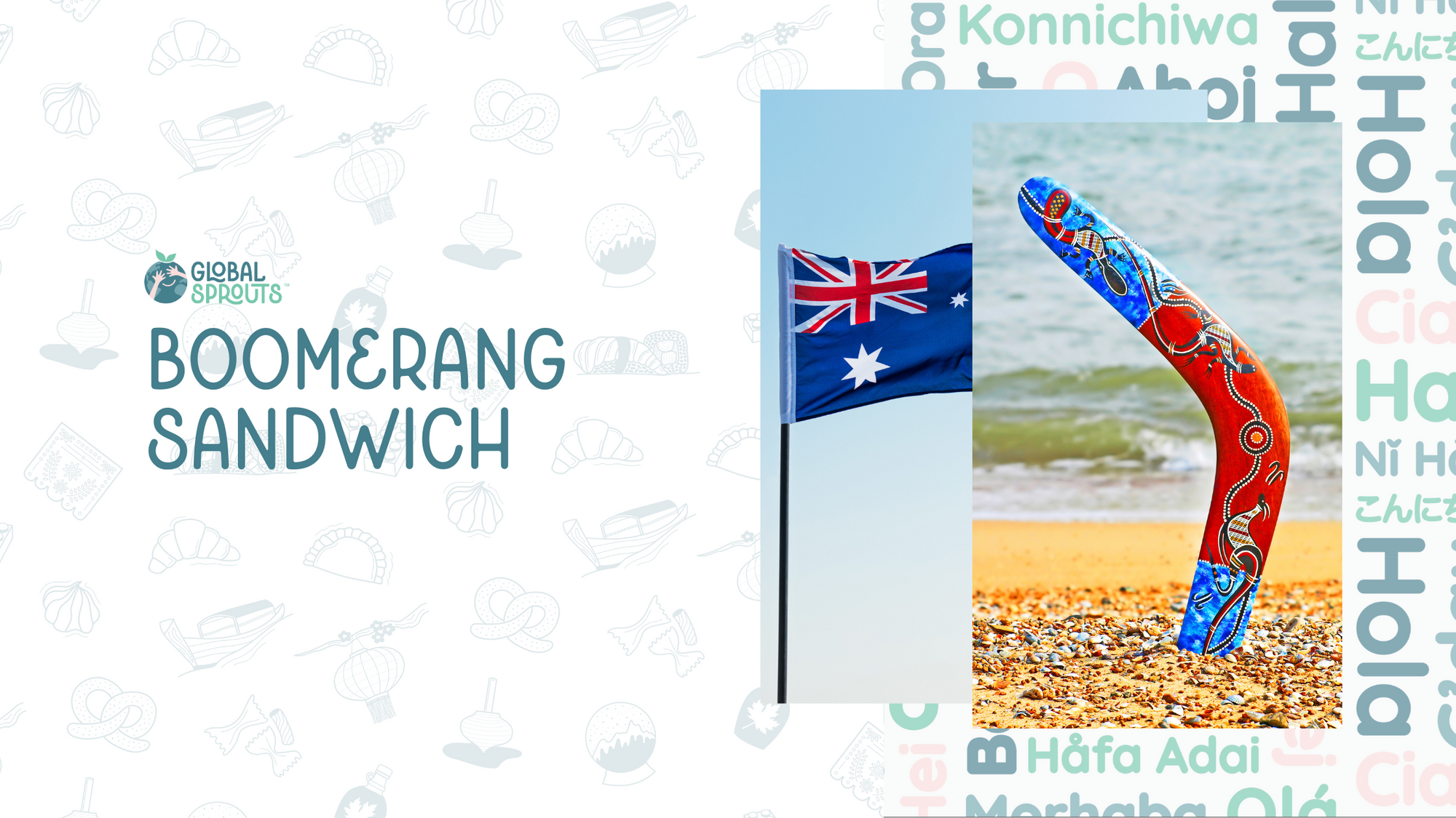 Create and color a boomerang sandwich with Global Sprouts